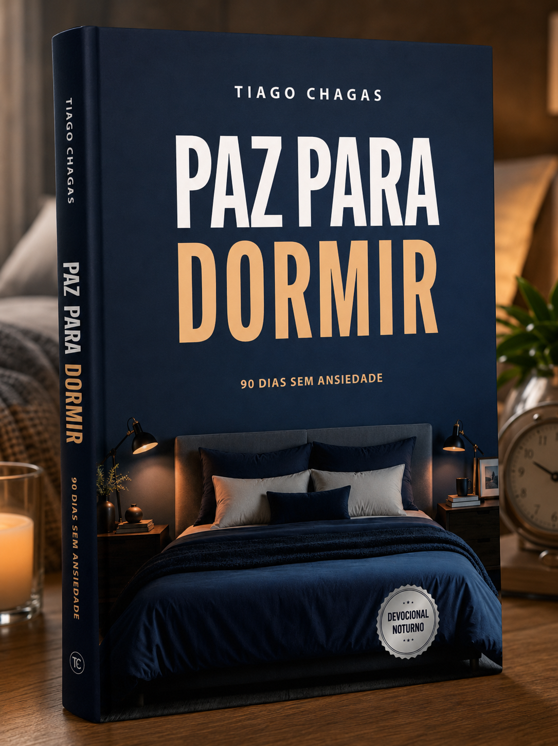 Livro Paz para Dormir — 90 dias sem ansiedade, de Tiago Chagas